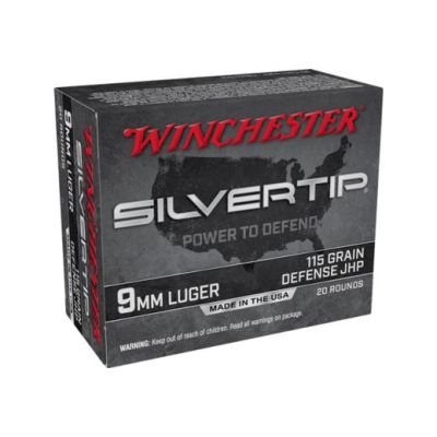 Winchester Super-X 9mm Luger 115gr Silvertip HP 20Rd Box