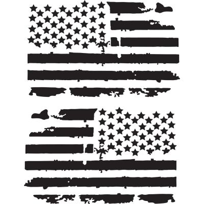 Distressed American Flag Vehicle Decal Pair-Grunge (Black/Red/Blue)