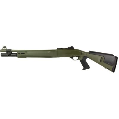 Beretta 1301 Tac Model 2 Semi-Auto 12 Gauge 3", 18.5" Optima Bore HP, Pistol Grip, Improved Cylinder, Ghost Ring Sight, 7rds - OD Green