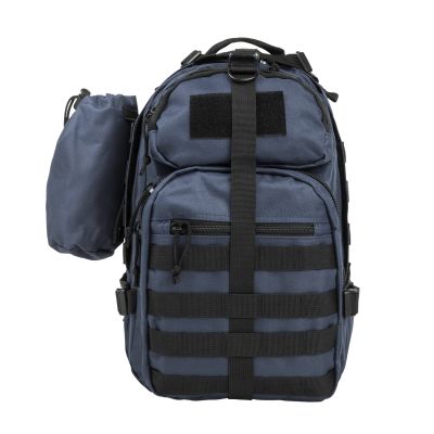 Sling Backpack Pack/ Water Bottle Carrier/ Blue W/Black Trim