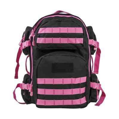 Tactical Backpack/ Black W/Pink Trim