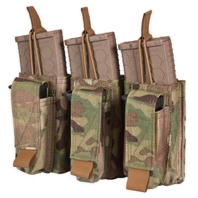CHASE TACTICAL TRIPLE KANGAROO 5.56 & PISTOL MAG POUCH
