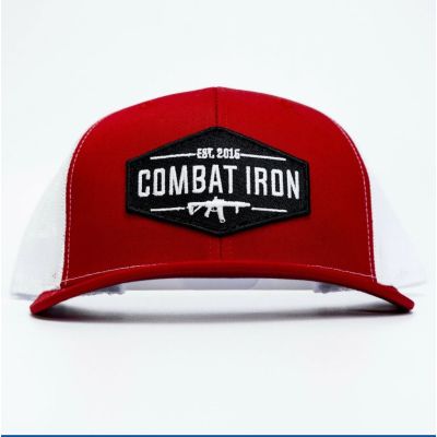 Combat Iron Apparel Original AR Black Patch Mid-Profile Mesh SnapBack Hat