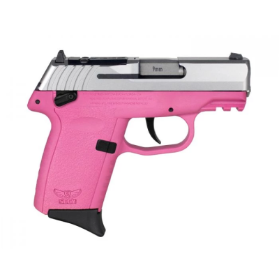 SCCY CPX-1 Gen 3 Sub-Compact Pistol - Black - Pink | 9mm | 3.1" Barrel | 10rd | Ambidextrous Safety | Red Dot Ready