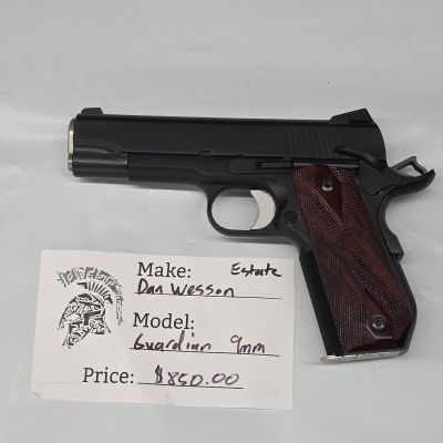 USED Dan Wesson Guardian Model 01985 · 9mm Luger · 4.25" Barrel · 9+1 Rounds
