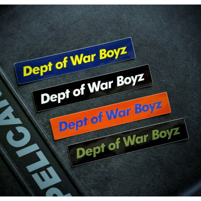 "Dept of War Boyz" Box Logo Sticker