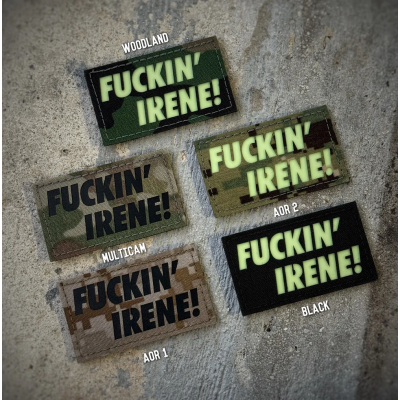 "Fuckin' Irene" Laser Cut Glow In The Dark Patch