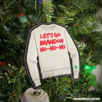 Dangerous Goods "Let's Go Brandon" Die Hard Christmas Sweater Morale Patch