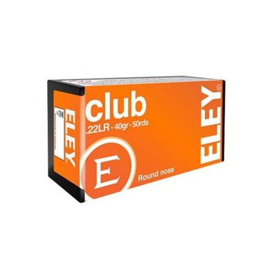 Eley Club Ammunition 22LR 40gr Lead Round Nose 50RD Box
