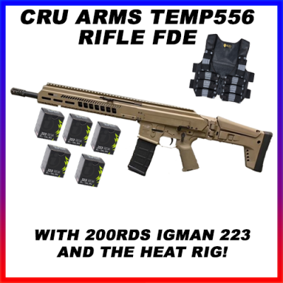 Cru Arms Temp556 Rifle FDE with 200rds Igman 223 and The Heat Rig!