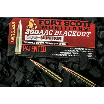 Fort Scott 300blk 190gr Subsonic TUI AAC Blackout 20rd