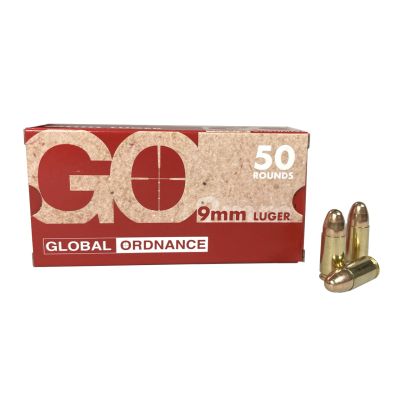 Global Ordnance 9x19, 115gr FMJ Brass Case