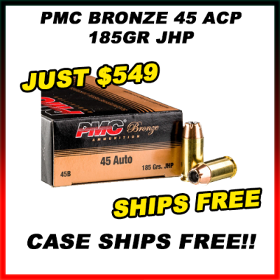 PMC Bronze 45 ACP 185gr JHP
