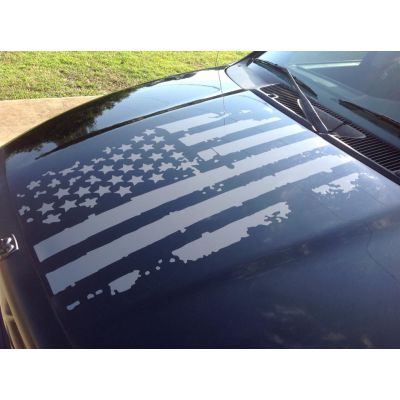 Distressed Flag Hood Graphic