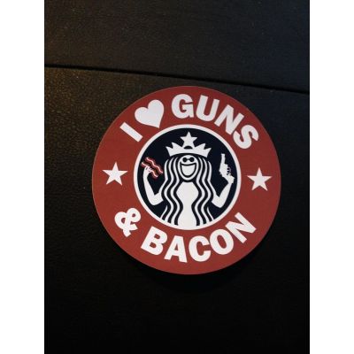 I Love Guns and Bacon Decal