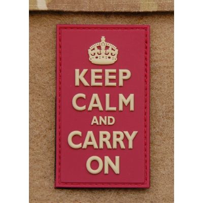 KEEP CALM AND CARRY ON PVC patch