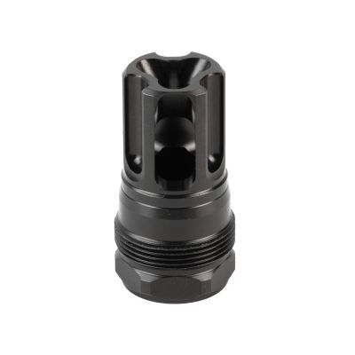 Liberty Precision Machine, Eclipse, Flash Hider, 30 Caliber, 1/2X28 Thread Pitch, Compatible with .900"-24 Mounts, Nitride Finish, Black