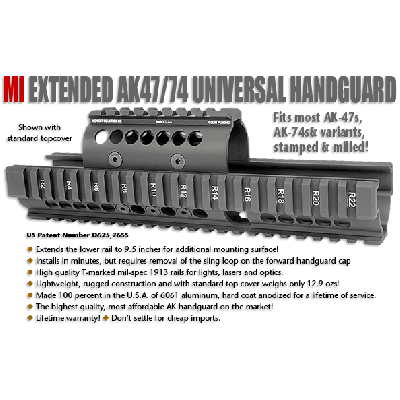 MI Extended Universal AK47/74 Handguard With Standard Topcover