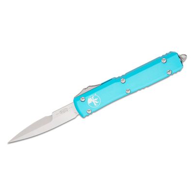 Microtech Ultratech 3.46" Stonewashed Double Edge Bayonet Blade- Turquoise