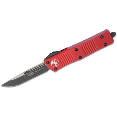 Microtech Troodon OTF 3.06" Drop Point Blade - Red/Black