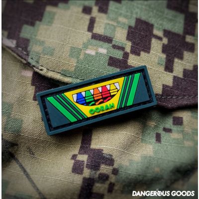 Dangerous Goods USMC Oorah Crayon PVC Military Ribbon Morale Patch