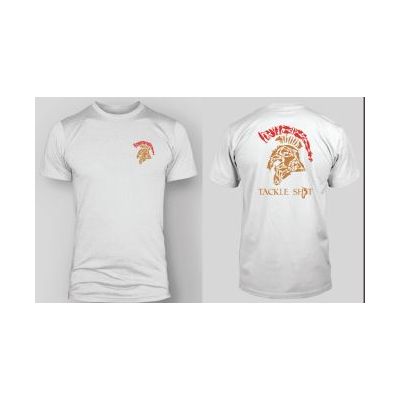Tackle Shit Spartan Fish Head T-Shirt-White