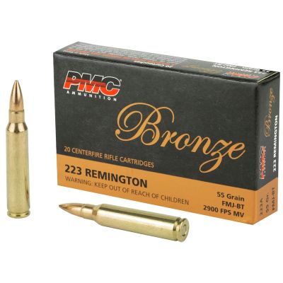 PMC Bronze .223 Remington Rifle Ammo - 55 Grain FMJ-BT 