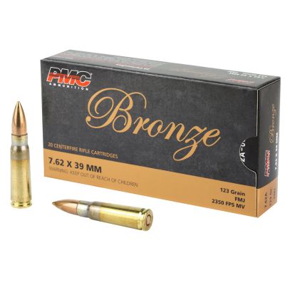 PMC Bronze 7.62x39 123gr FMJ 500rd Case - Free Shipping!!