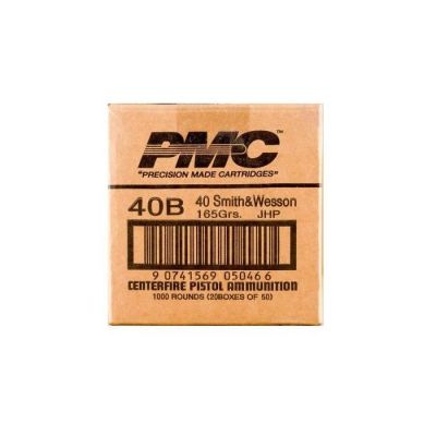 PMC Bronze 40 S&W 165GR JHP - Case Ships Free!