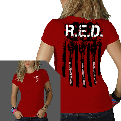 Nine Line Apparel Womens R.E.D. (Remember Everyone Deployed) Tshirt