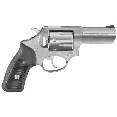 USED Ruger, SP101, Double/Single Action, Revolver, Small Frame, 357 Magnum, 3" Barrel, Stainless Steel, Satin Finish, Silver, Black Rubber Grips with Polymer Inlay, Black Ramp Front and Fixed Rear Sights, 5 Rounds, KSP-331X