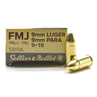 Sellier & Bellot 9mm 115gr FMJ