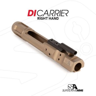 Superlative Arms Direct Impingement AR-15 Right Hand Full Auto Bolt Carrier Group - Tan DLC