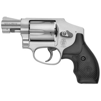 USED Smith & Wesson, Model 642, Double Action Only, Metal Frame Revolver, J-Frame, 38 Special +P, 1.875" Barrel, Aluminum Alloy, Matte Finish, Silver, Rubber Grip, Fixed Sights, 5 Rounds, No Internal Lock