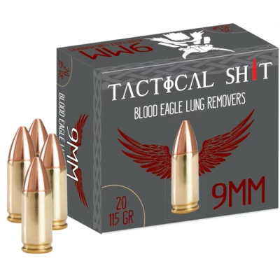 Tactical Shit "Blood Eagle" Lung Removers 9mm 115gr TUI By Fort Scott