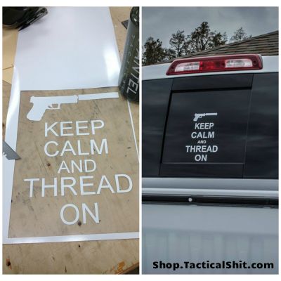 Keep Calm and Thread On Vehicle Decal