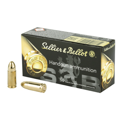 Sellier & Bellot 9mm Luger Ammo 124 Grain Full Metal Jacket 1000rd Case