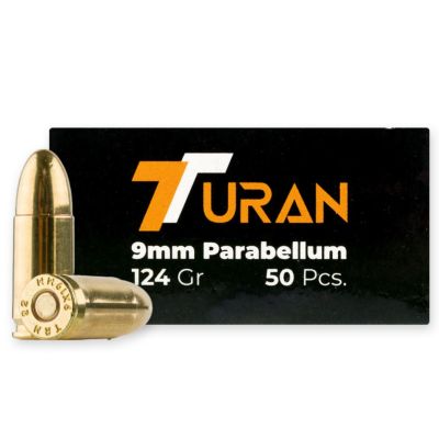 Turan 9mm 124gr FMJ 500rd Case
