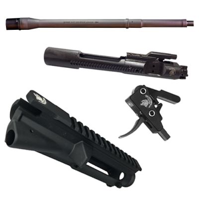 Tactical Shit AR Builders Bundle - Stripped Upper, Kirgin 14.5" .223 wylde Barrel, Bolt Carrier Group,and Bang Switch Drop-in Trigger