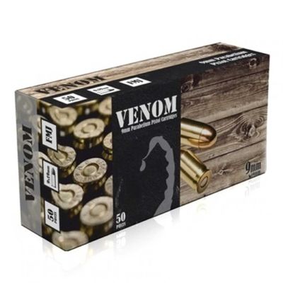Venom 9mm Luger 115gr Full Metal Jacket Ammunition