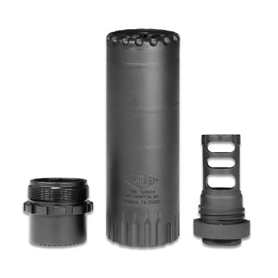 Yankee Hill Machine Co, Turbo K-RB, Suppressor, 556NATO, 1/2"-28 Muzzle Break, Steel, Black